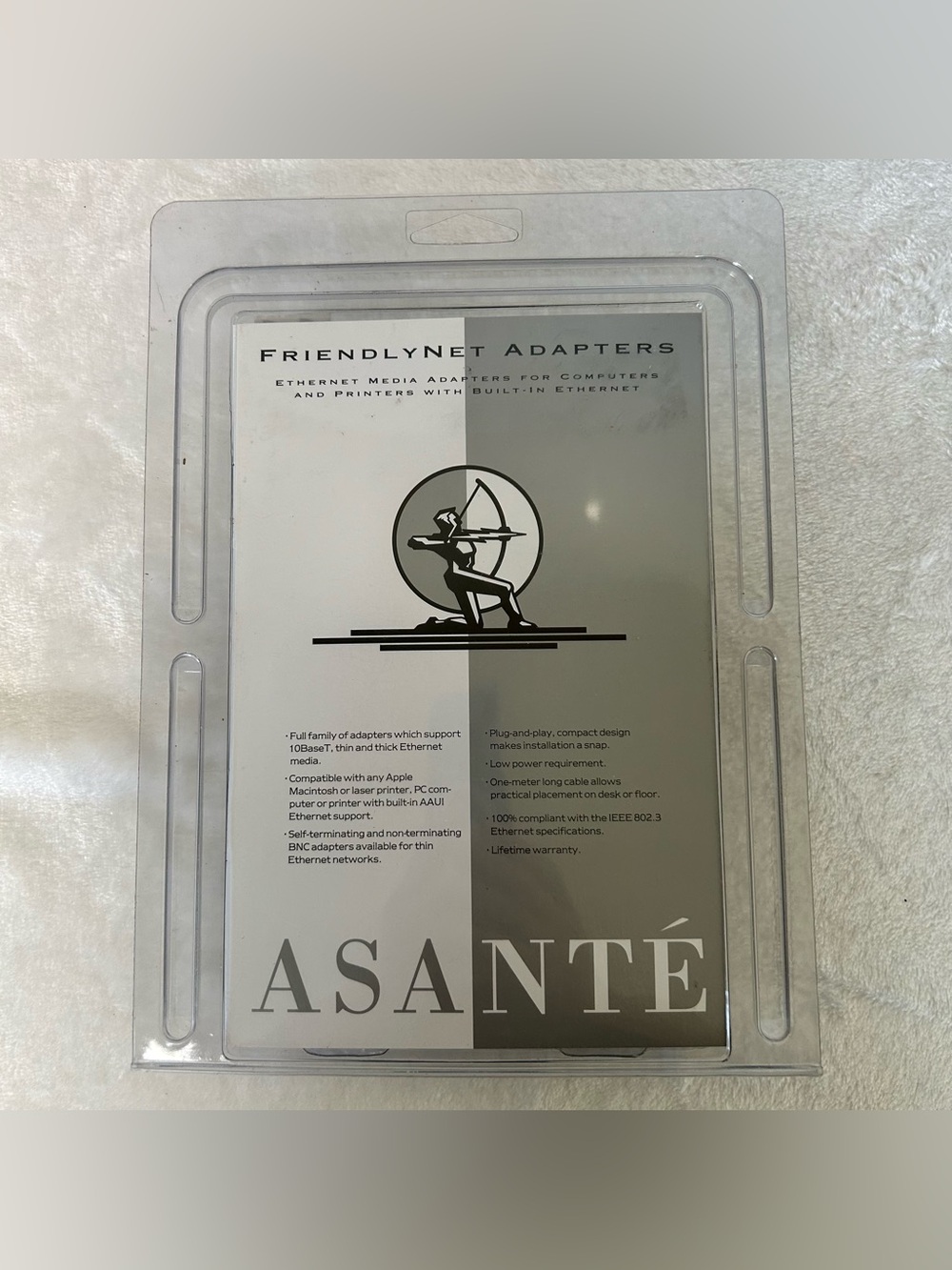 Asante Friendlynet Media Adapter For Computers Ethernet Vintage